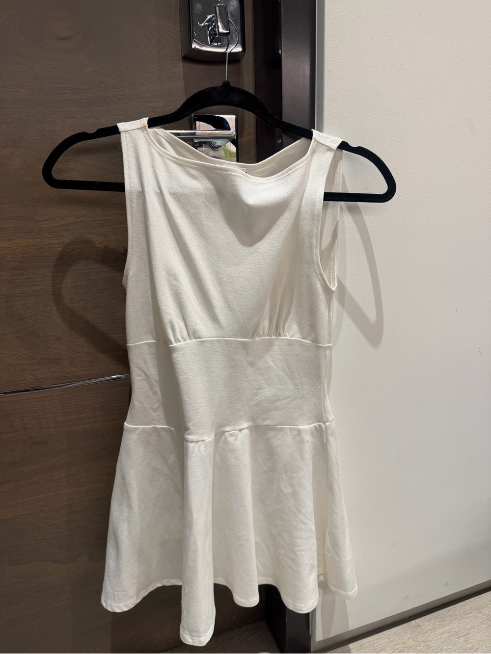 NWT Reformation Sleeveless Cream Peplum Dress